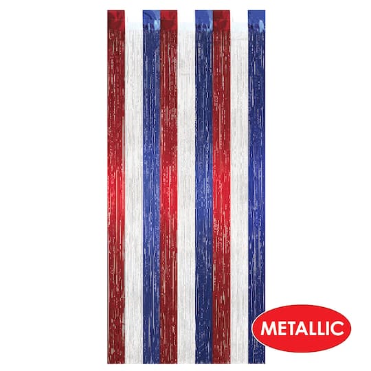 Beistle 8ft. Red, White, & Blue Gleam 'N Curtain